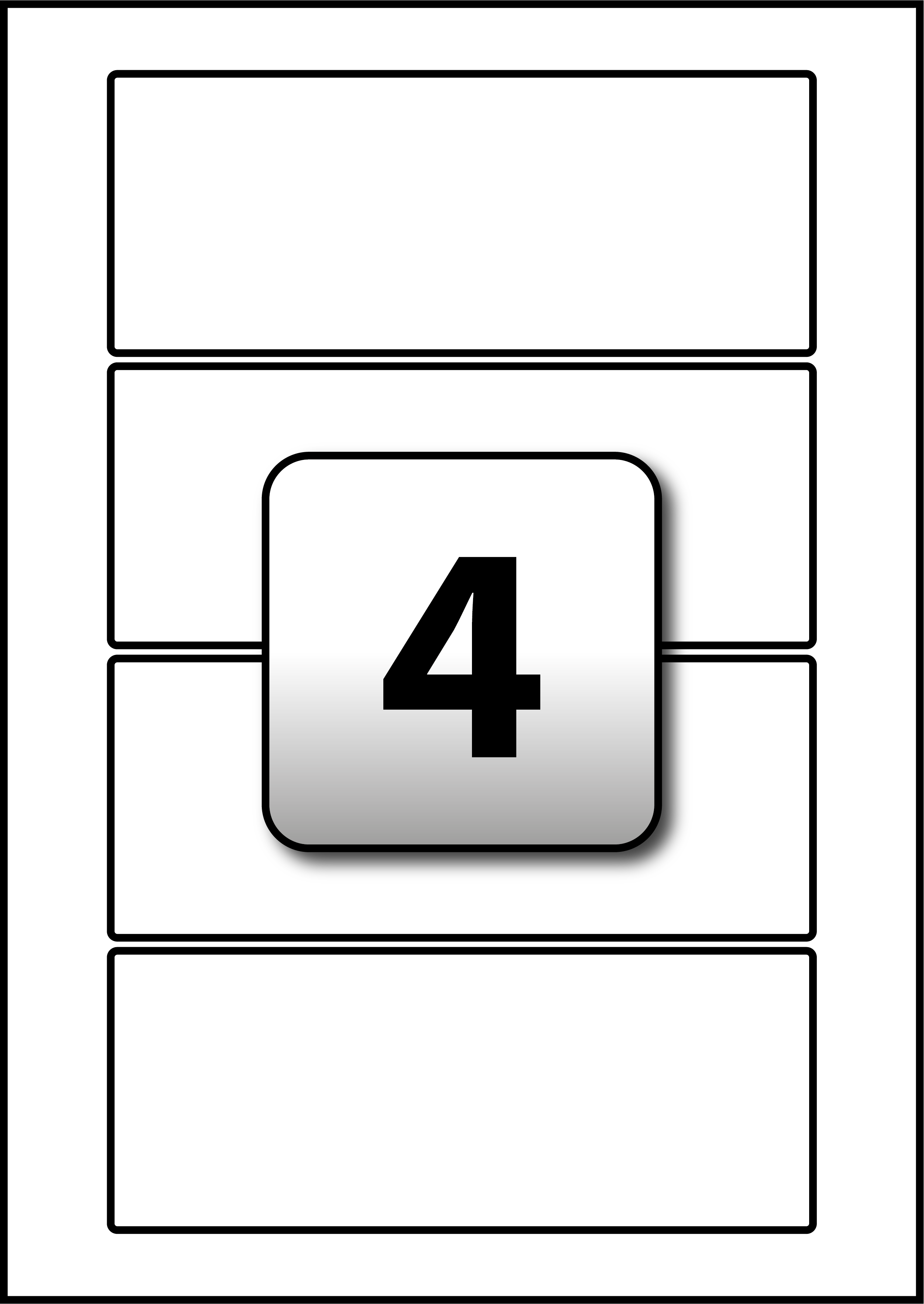 4 Multipurpose Labels per A4 sheet 161 mm x 64 mm - Flexi Labels